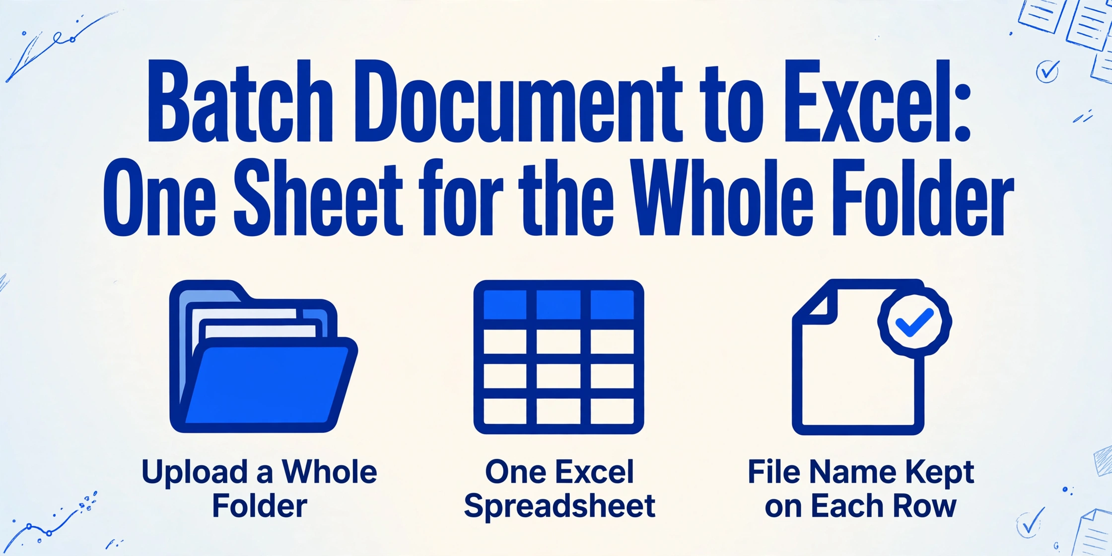 Batch Document to Excel, No File-by-File Copying | ImageToTable.ai