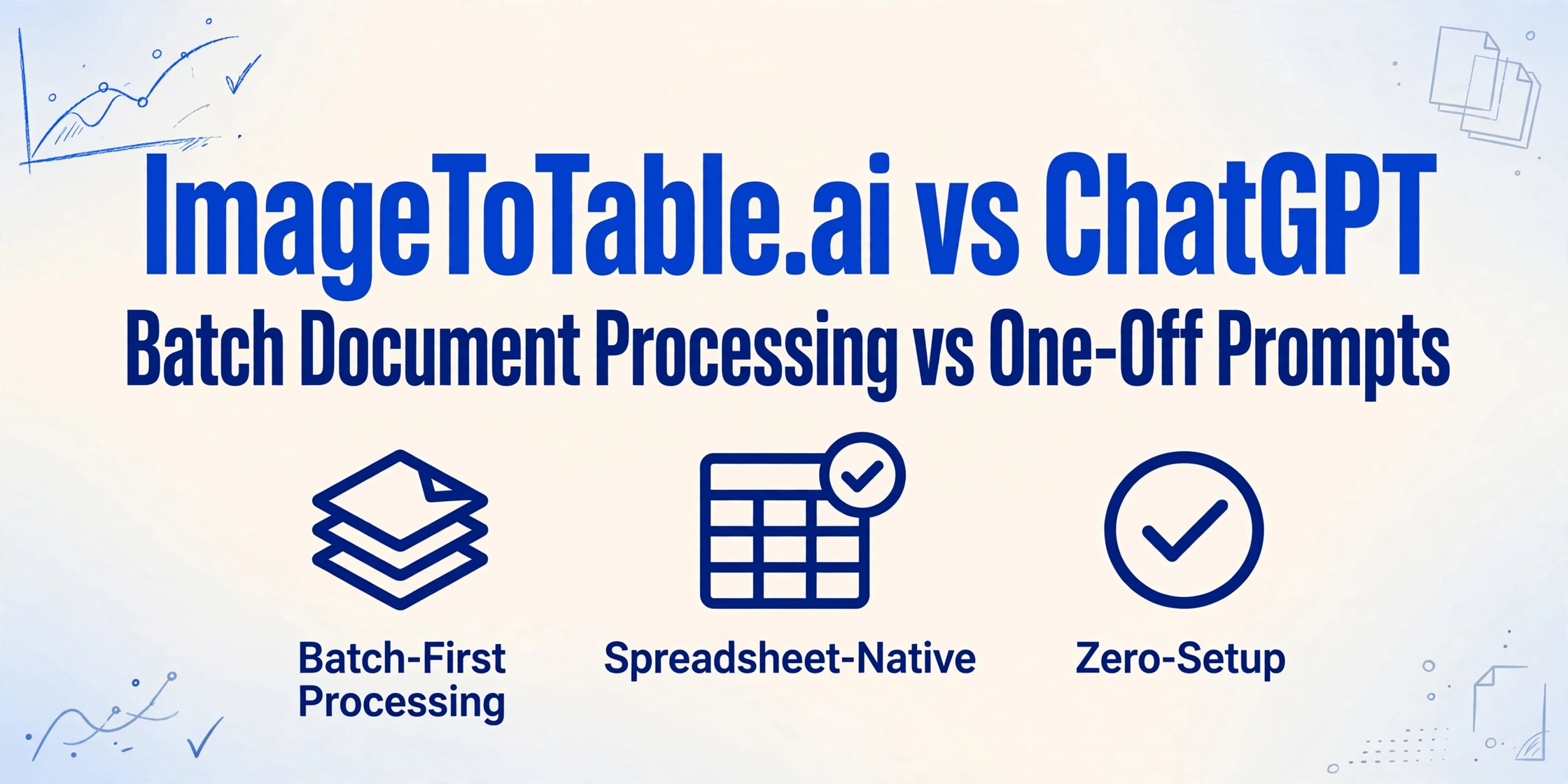 ImageToTable.ai vs ChatGPT: Batch Document Processing vs One-Off Prompts | ImageToTable.ai