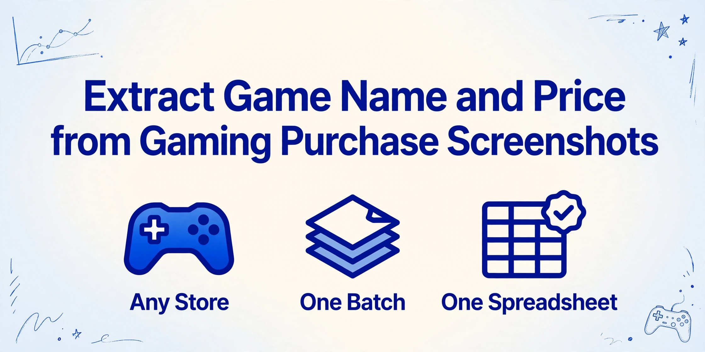 Extract Game Name and Price from Gaming Purchase Screenshots | ImageToTable.ai
