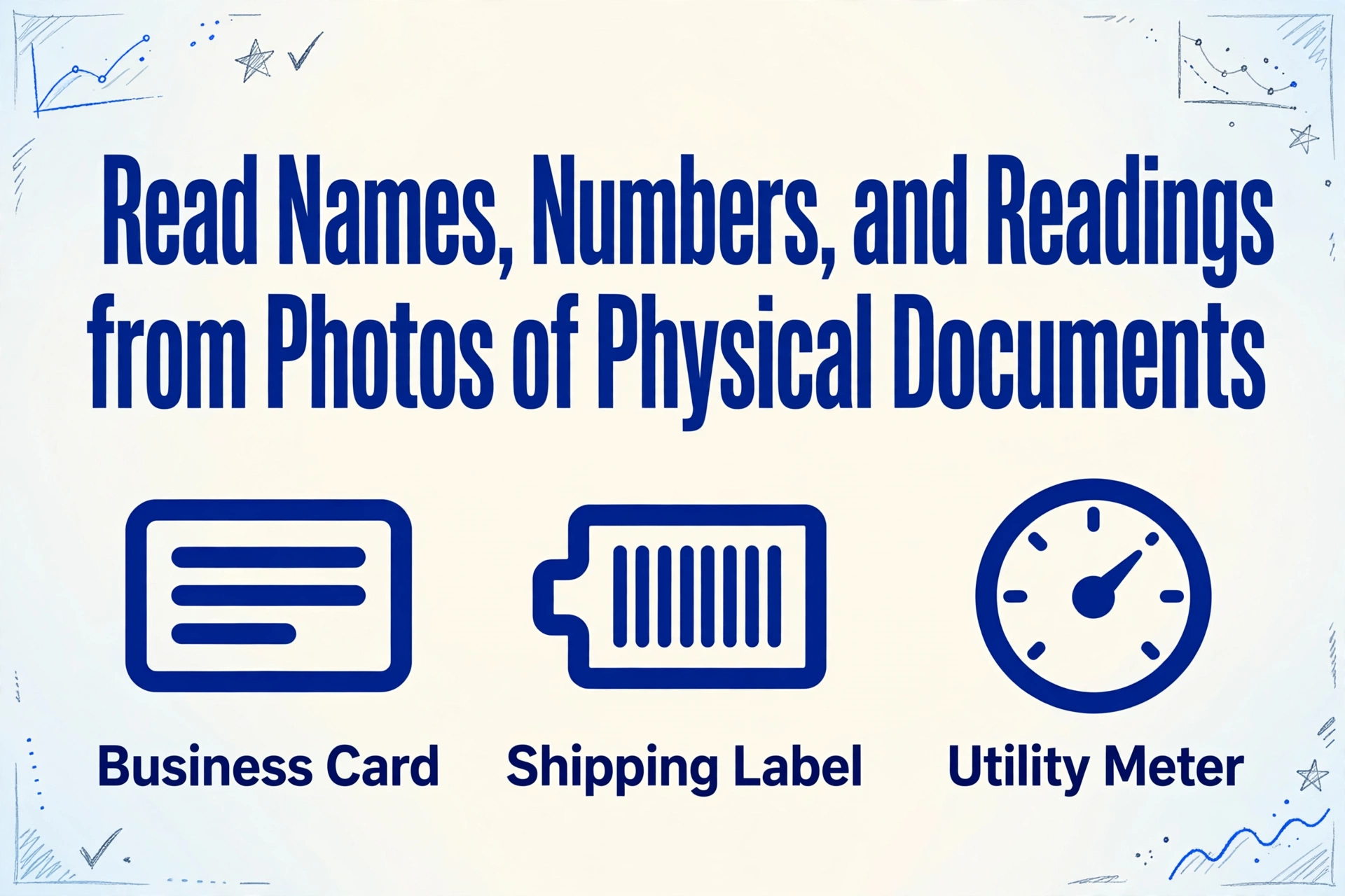 Identify Names, Numbers, and Readings from Photos of Documents — Business Card, Label, Meter | ImageToTable.ai