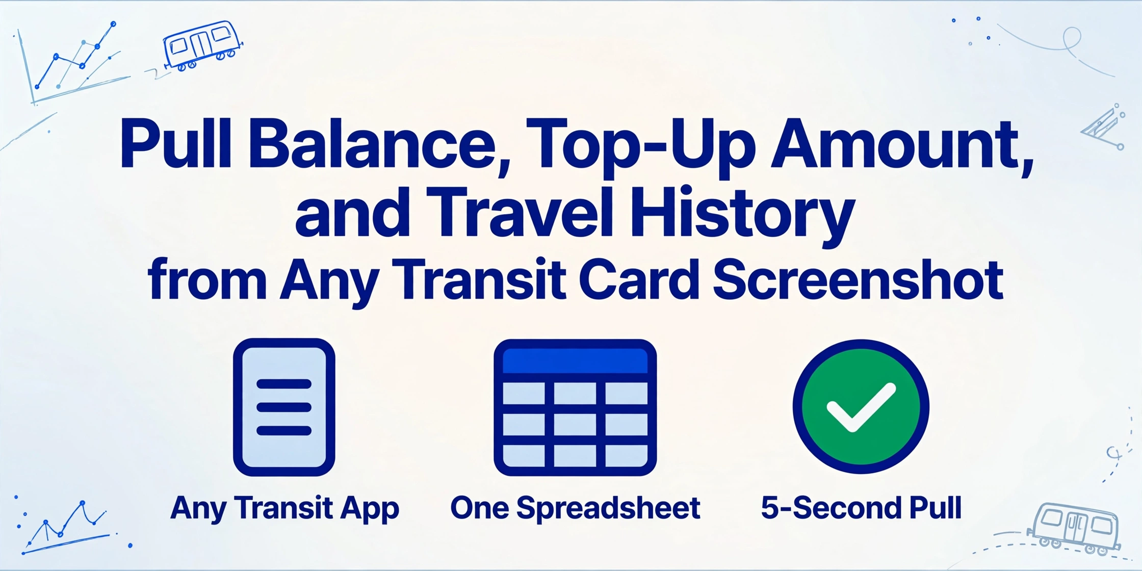 Retrieve Balance and Travel History from Transit Card Screenshots — Suica, Oyster, T-money, Opal | ImageToTable.ai